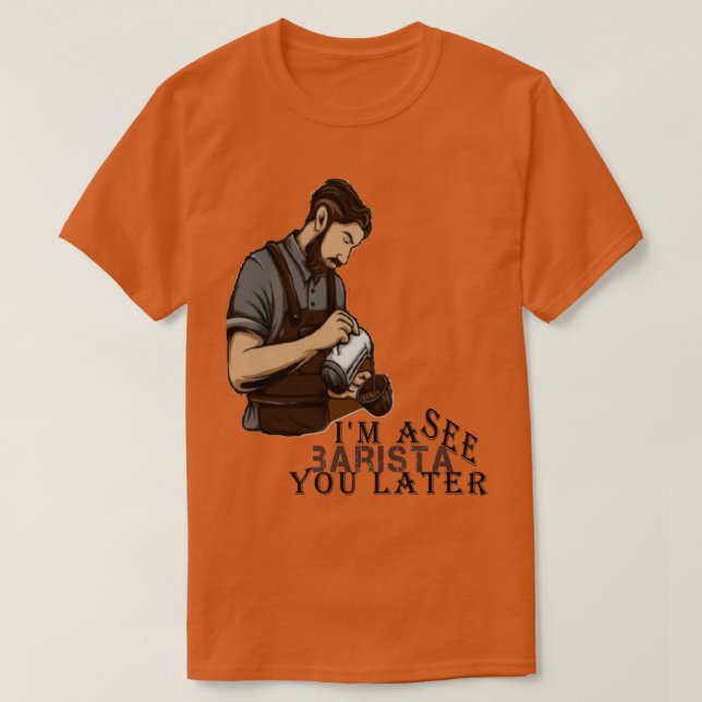 Kaffeinat och Dominat Barista-kaffe Älskare Espre T Shirt (Design framsida)