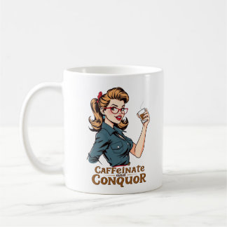 Kaffeinat och konquor Sassy Retro Kaffemugg