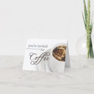 Kaffeinbjudan (Elegant) Inbjudan