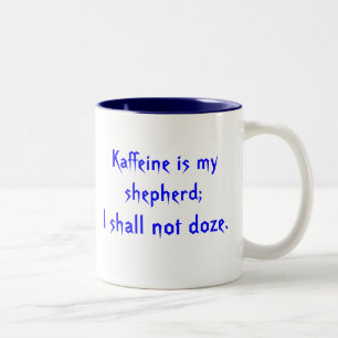 Kaffeine bön Två-Tonad mugg