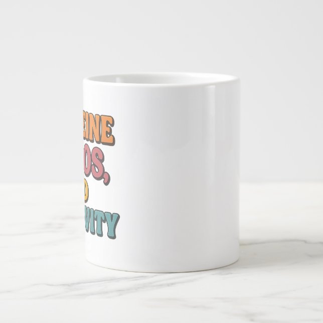 Kaffeine Chaos and Cretivity Mugg - Funky Retro Jumbo Mugg (Framsidan)