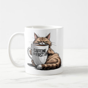 Kaffeine First Coffee Mugg för grumpy Coffee Älska