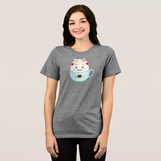 Kaffeine & Kindness Coffee Kopp Sticker - Cute T Shirt (Framsida Full)