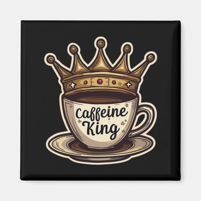 Kaffeine Kung - Kaffe i besättning Magnet (Framsidan)