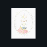 Kaffeinerad cutie | Brew Unicorn Canvastryck<br><div class="desc">Den här vattenfärgsutskriften har en roligt encorn sipping tea | i juni Erica Vess</div>