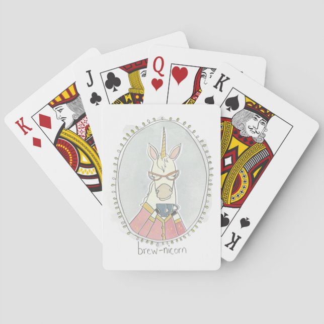 Kaffeinerad cutie | Brew Unicorn Casinokort (Baksidan)
