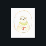 Kaffeinerad cutie | Sloffee Canvastryck<br><div class="desc">Den här vattenfärgsutskriften har en roligt på snabbkaffe | i juni Erica Vess</div>