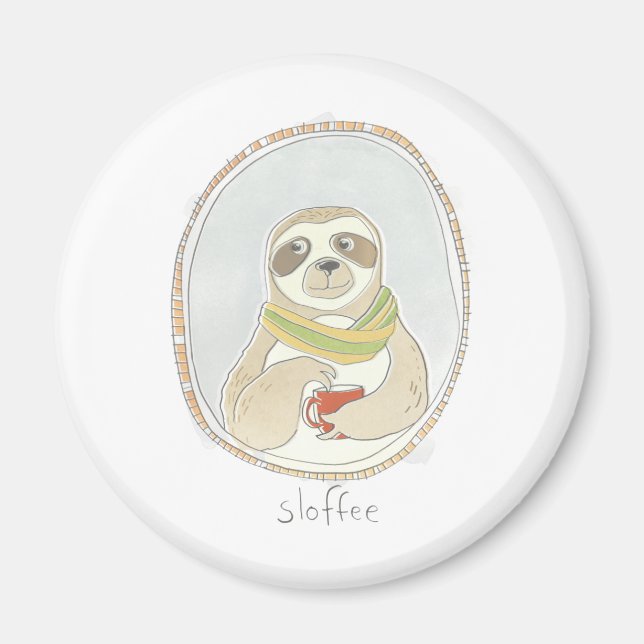 Kaffeinerad cutie | Sloffee Magnet (Framsidan)