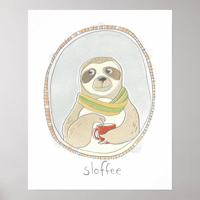 Kaffeinerad cutie | Sloffee Poster (Framsidan)