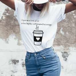 Kaffeinerad dryckesentusiast för drycker t shirt