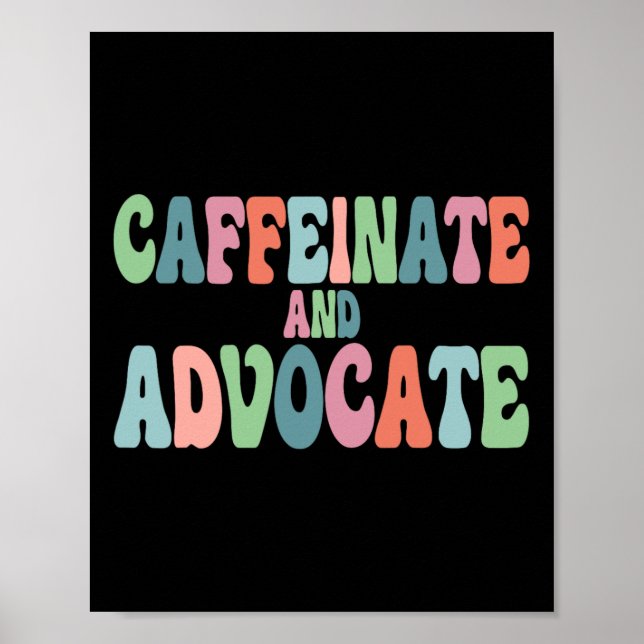 Kaffeinerad och förespråkare särskild lärare särsk poster (Framsidan)