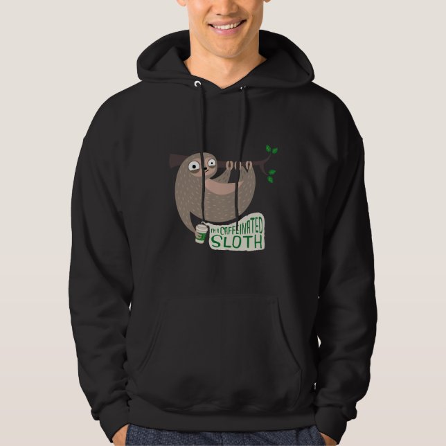 Kaffeinerad Sloth 3630 Hoodie (Framsida)