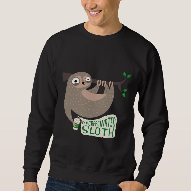 Kaffeinerad Sloth 3630 Lång Ärmad Tröja (Framsida)
