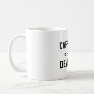 Kaffeinerad utvecklare - kodning av kaffedesign kaffemugg