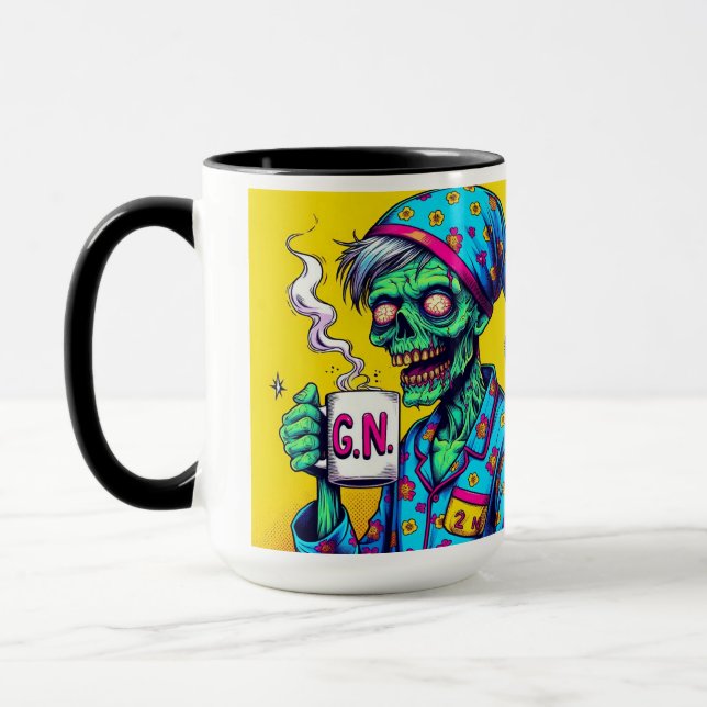 Kaffeinerad zombies mugg (Vänster)