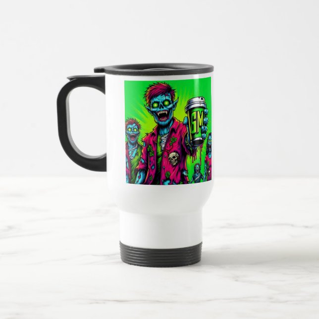 Kaffeinerad zombies resemugg (Vänster)