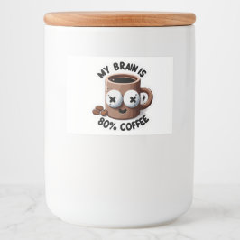 Kaffeinerat i Tecknad Mugg Mat Etiketter