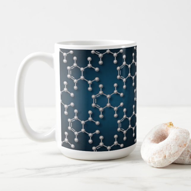 Kaffeinkaffemolekyler Klassisk Kaffe Mugg (Med munk)