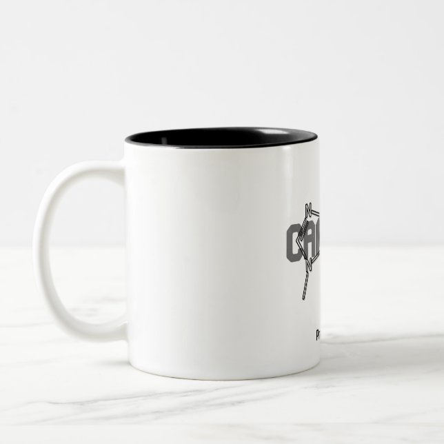 Kaffeinkmolekylmugg – Kaffe Kemi Nördpresent Två-Tonad Mugg (Vänster)