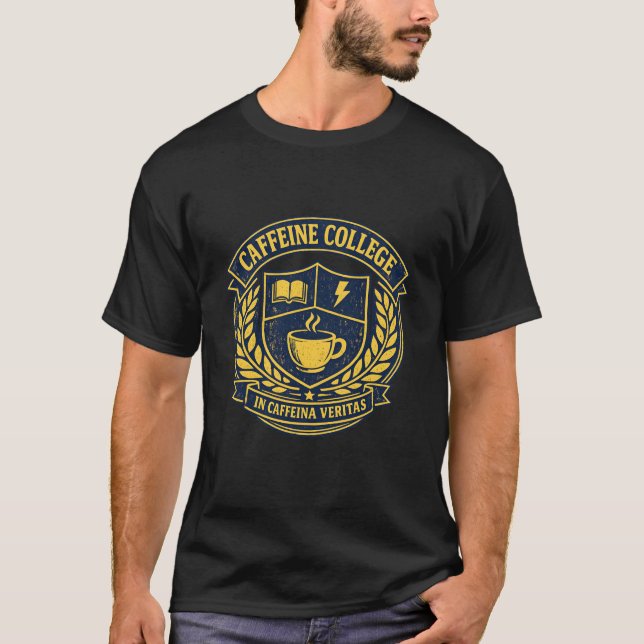 Kaffeinkollegiet Vintage Universitetsvapen T Shirt (Framsida)