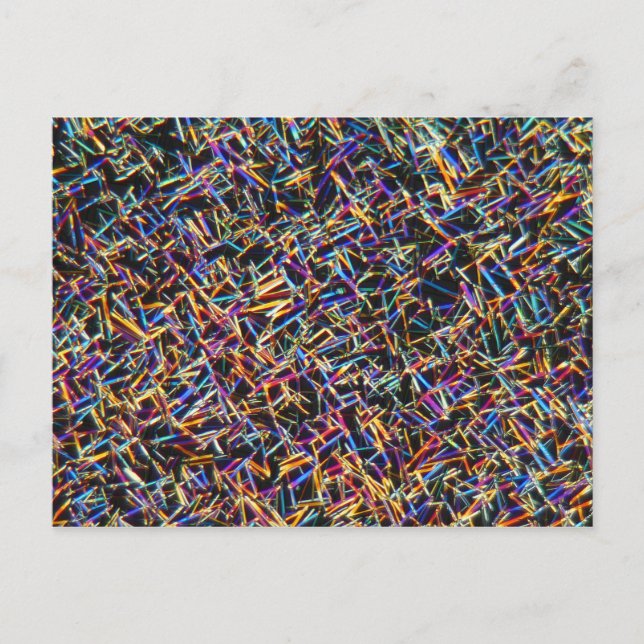 Kaffeinkristaller i mikroskop vykort (Framsida)