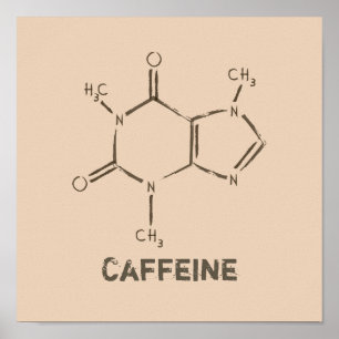 Kaffeinmolekyl Poster