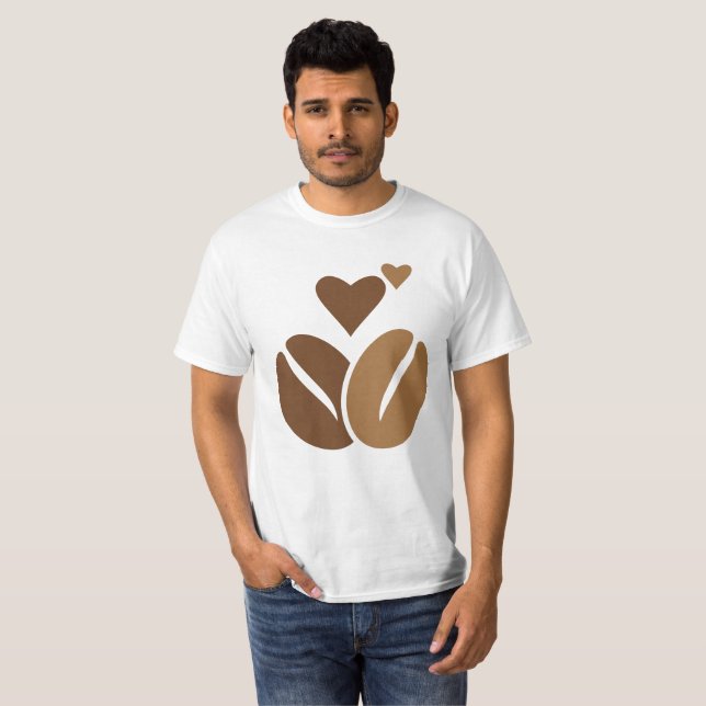 Kaffeinmolekyl T-Shirt Coffee Älskare kemi (Hel framsida)
