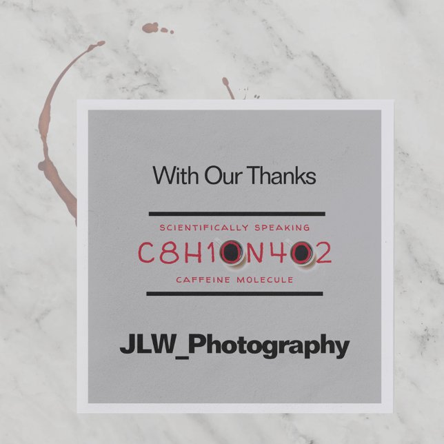 Kaffeinmolekylär formel för säljfrämjande åtgärder pappersservett (Skapare uppladdad)
