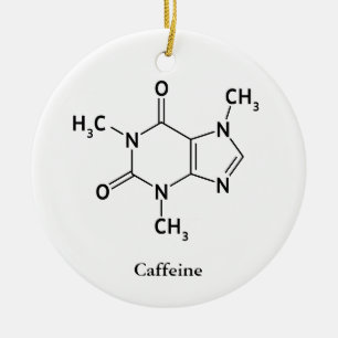 Kaffeinmolekylkemi Cute Coffee Älskare Julgransprydnad Keramik