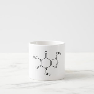 Kaffeinmolekylkemiskt koffeinatomer espressomugg