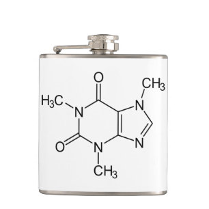 Kaffeinmolekylkemiskt koffeinatomer fickplunta