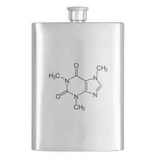 Kaffeinmolekylkemiskt koffeinatomer fickplunta