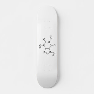 Kaffeinmolekylkemiskt koffeinatomer mini skateboard bräda 18,5 cm