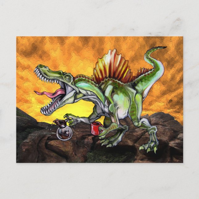 Kaffeinosaurus Vykort (Framsida)