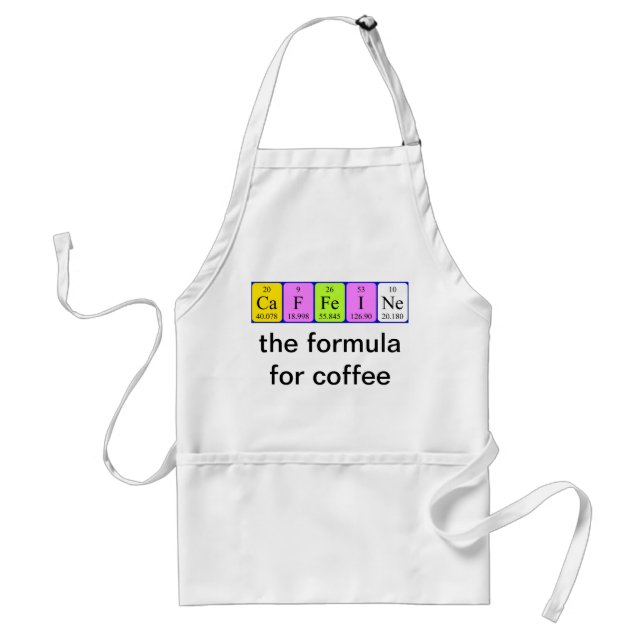 Kaffeinperiodiskt återkommande bord förkläde (Framsidan)