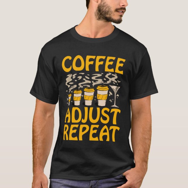 Kaffejusteringssätt Upprepa benet Doktor-koffein-C T Shirt (Framsida)