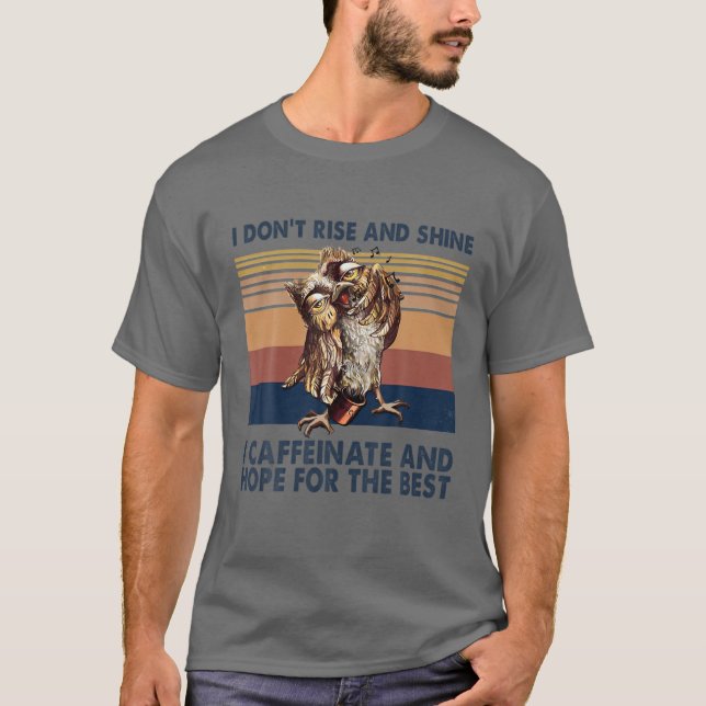 Kaffekaffe Älskare i Uggla, som är ett underbart k T Shirt (Framsida)
