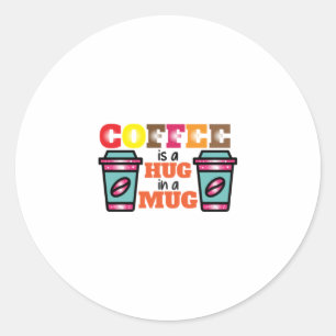 Kaffekaffe är ett hal i Mugg Runt Klistermärke