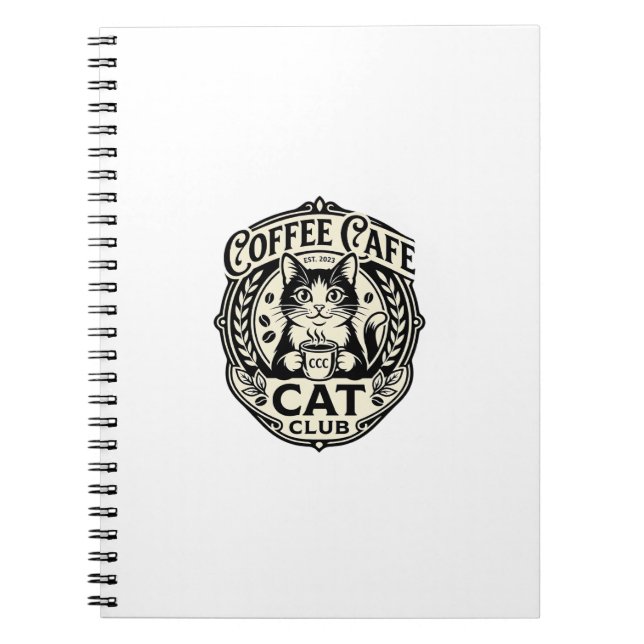 Kaffekaffe Katt Rolig Katt Grafisk - Kaffe Kaffe K Anteckningsbok (Framsidan)
