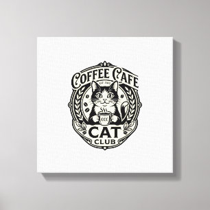 Kaffekaffe Katt Rolig Katt Grafisk - Kaffe Kaffe K Canvastryck