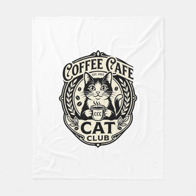 Kaffekaffe Katt Rolig Katt Grafisk - Kaffe Kaffe K Fleecefilt (Framsidan)