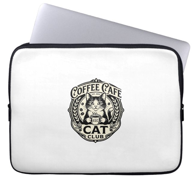 Kaffekaffe Katt Rolig Katt Grafisk - Kaffe Kaffe K Laptop Fodral (Framsidan)