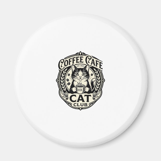 Kaffekaffe Katt Rolig Katt Grafisk - Kaffe Kaffe K Magnet (Framsidan)