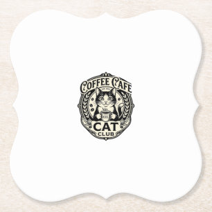 Kaffekaffe Katt Rolig Katt Grafisk - Kaffekaffe Ka Underlägg Papper