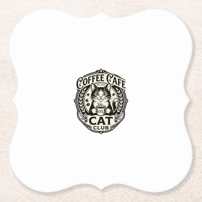 Kaffekaffe Katt Rolig Katt Grafisk - Kaffekaffe Ka Underlägg Papper (Framsida)