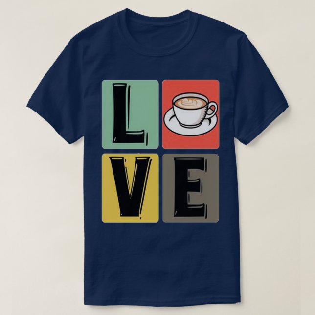 Kaffekaffe Kopp Cappucci Älskare kaffe 2 T Shirt (Design framsida)