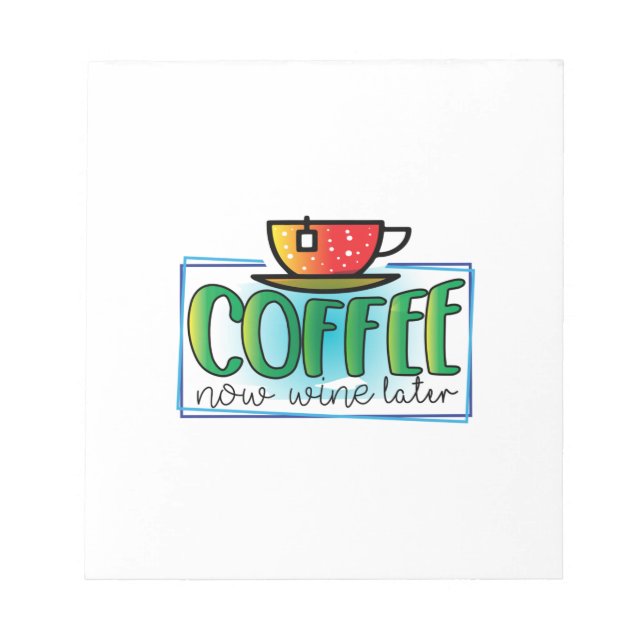 Kaffekaffe nu Vin senare Anteckningsblock (Framsida)