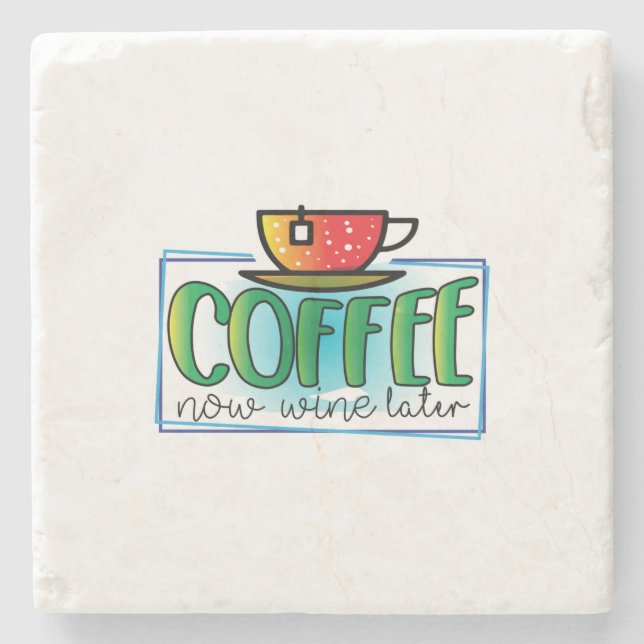 Kaffekaffe nu Vin senare Stenunderlägg (Framsidan)