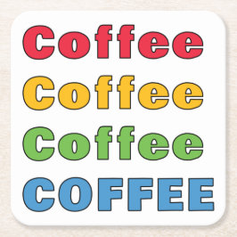 Kaffekaffe Underlägg Papper Kvadrat