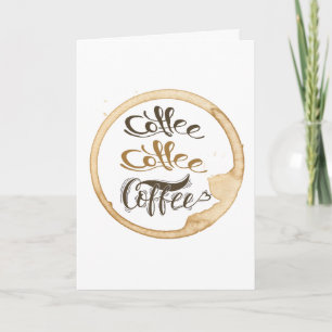 Kaffekaffekaffekortet för inmatat gratulationskort kort